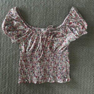 Women's Planet Gold XS Floral Blouse